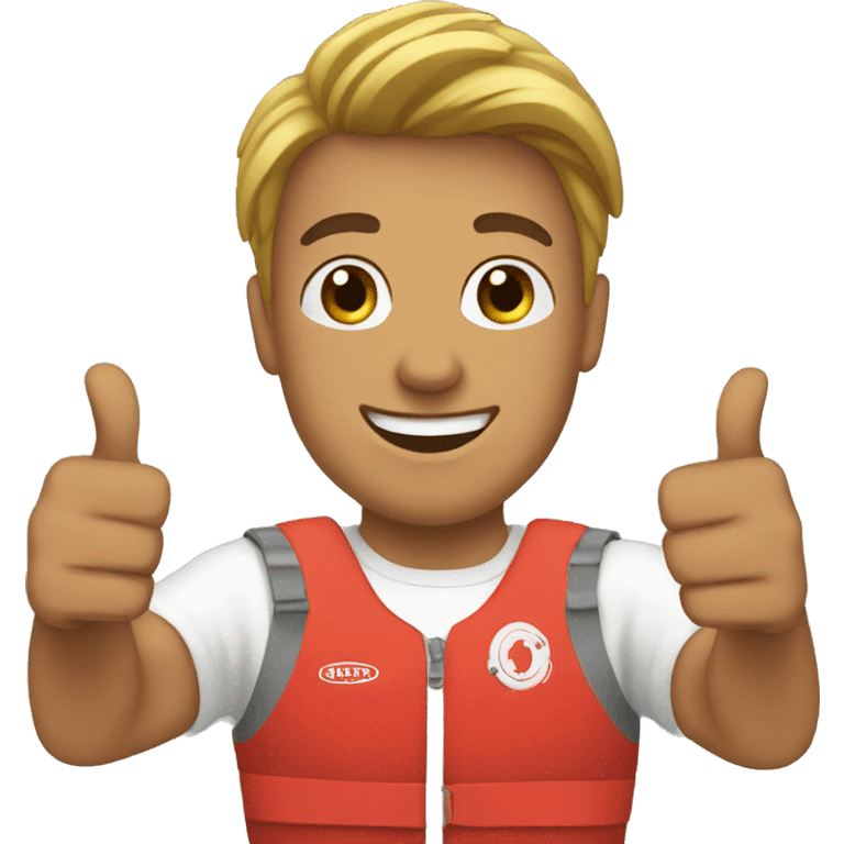 teen lifeguard thumbs up emoji