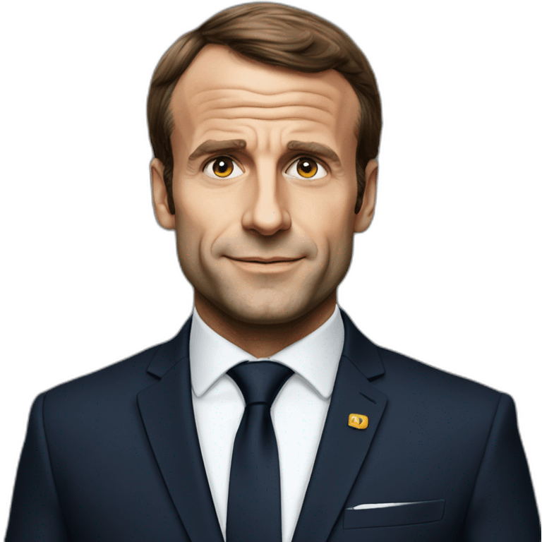 Macron avec grand nez emoji