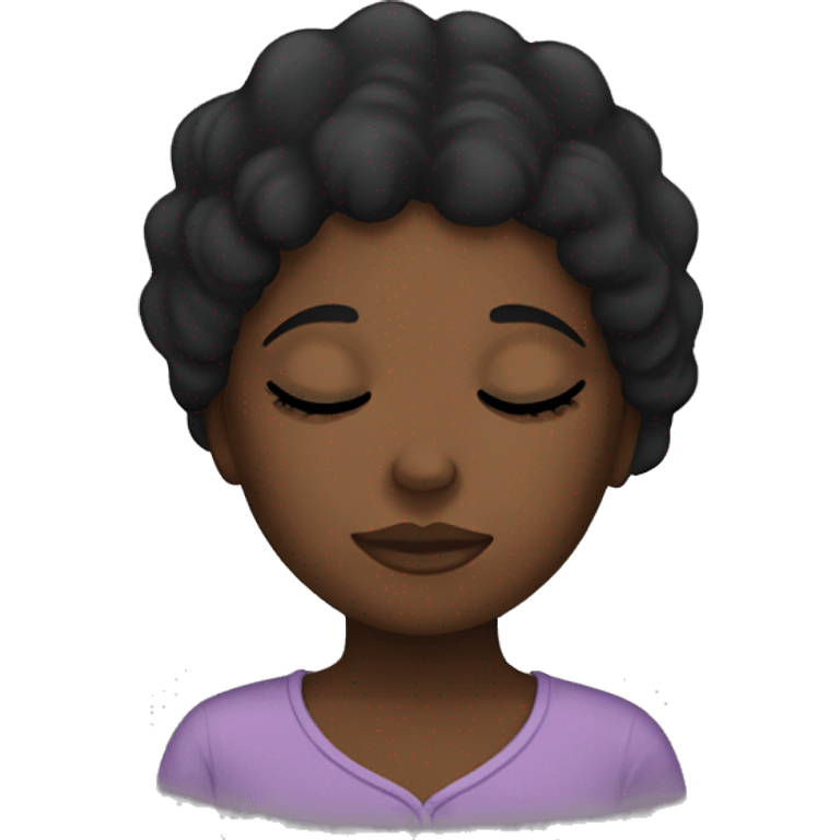 Black girl sleeping  emoji