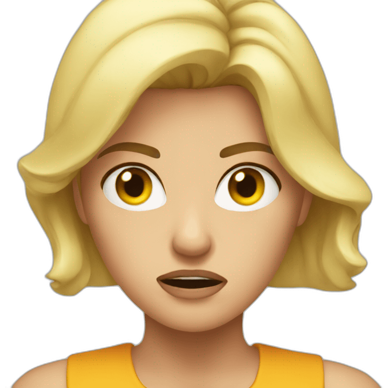 blonde angry emoji