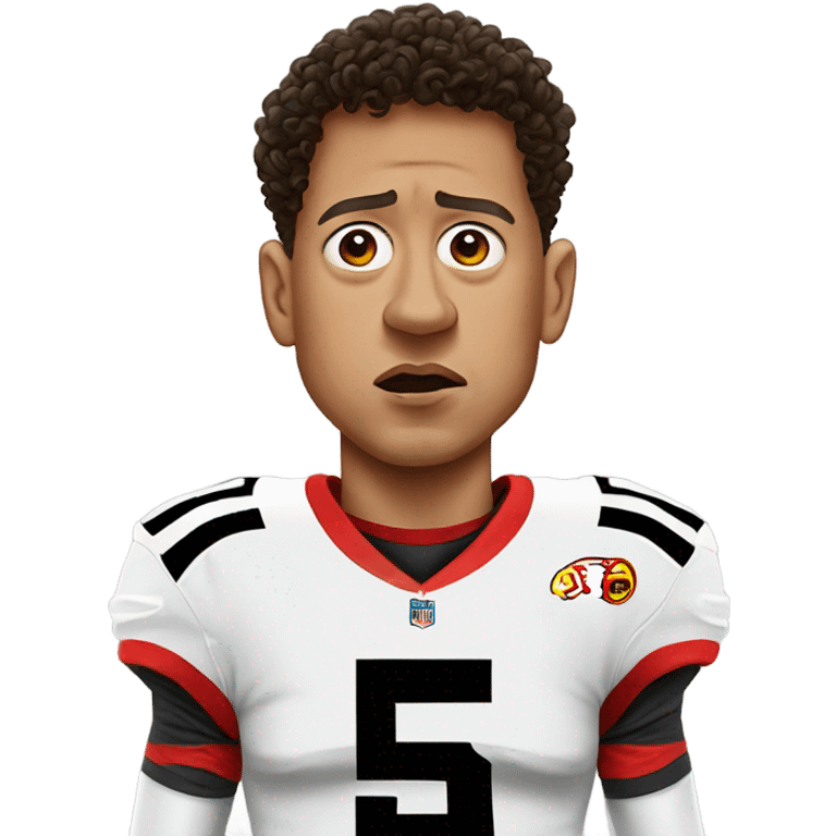 Patrick Mahomes crying to a referee  emoji