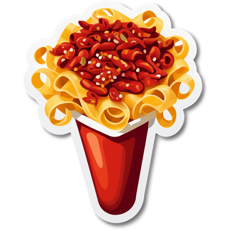 Pasta arrabiata crushed red peppers  emoji