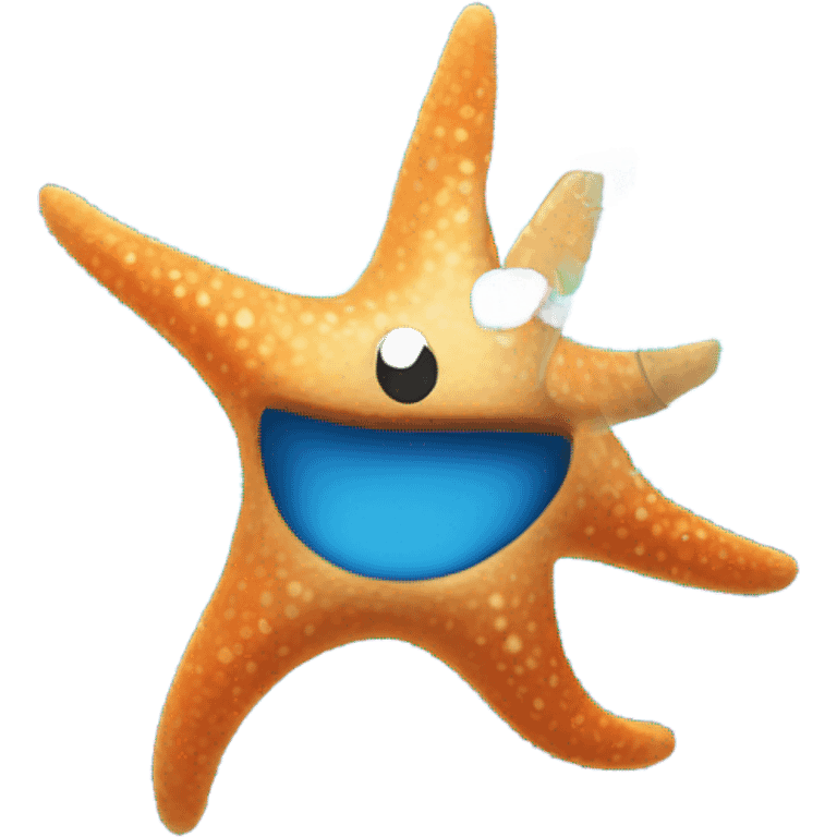 Show me a starfish blowing bubbles emoji