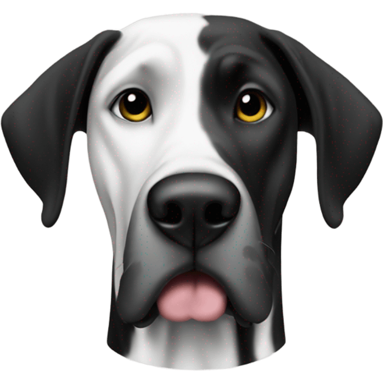 Black and white Great Dane Packer fan emoji