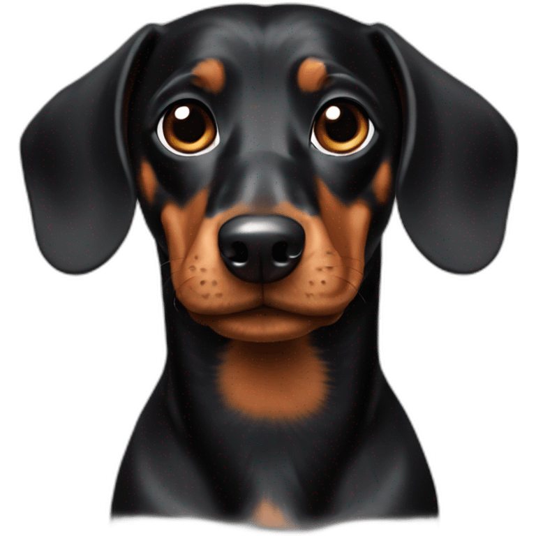 Dachshund negro emoji