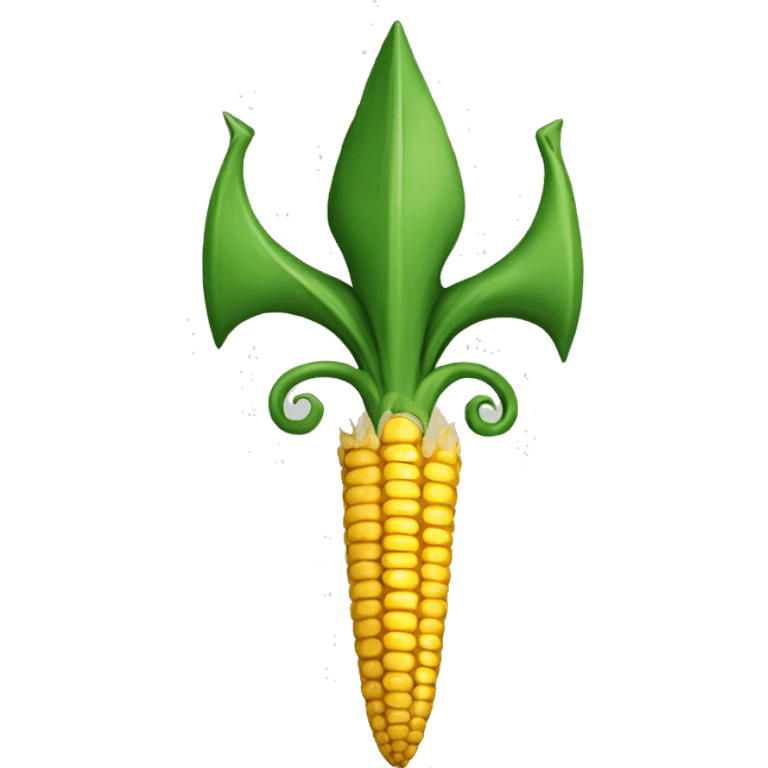 trident with corn emoji