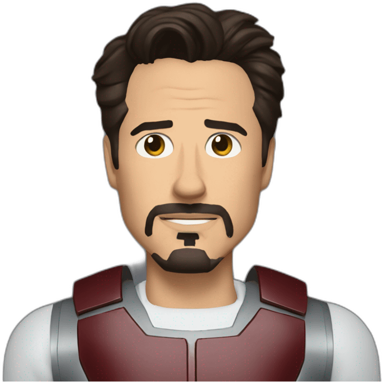 tony stark with computer emoji