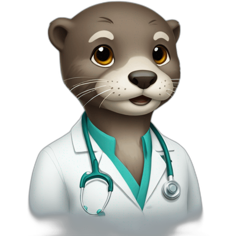 otter doctor s mi le emoji