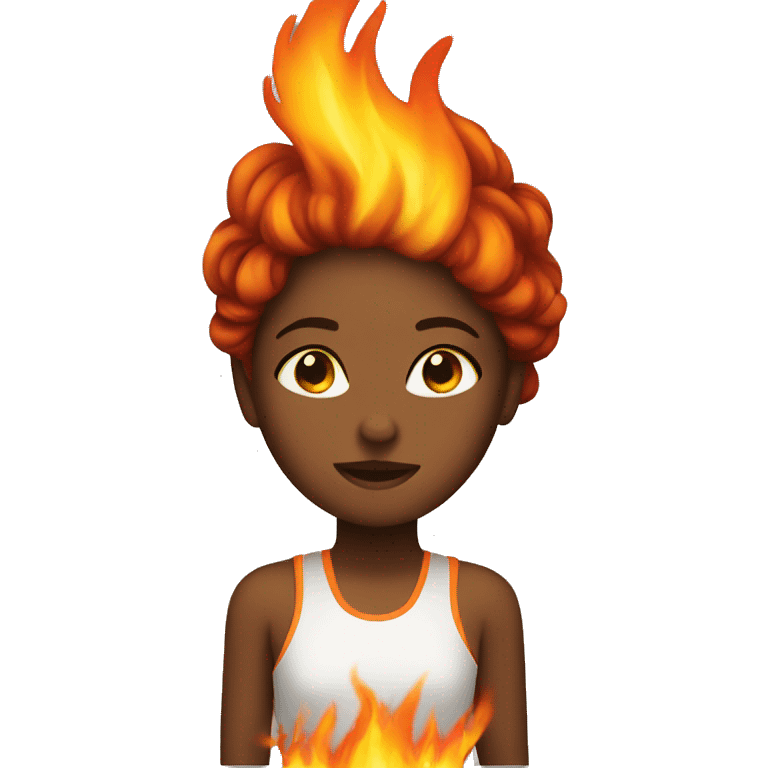 Girl on fire emoji