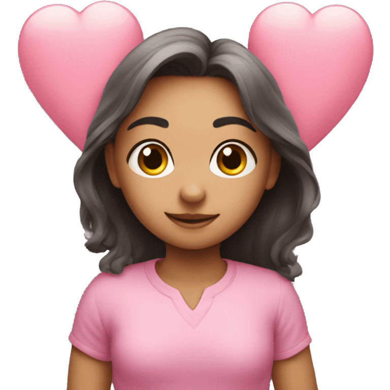 A cute pink heart  emoji