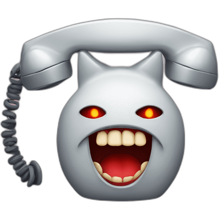 devil face with telephone emoji