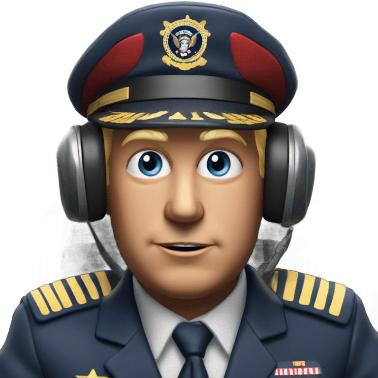 Trump as a plane pilot emoji