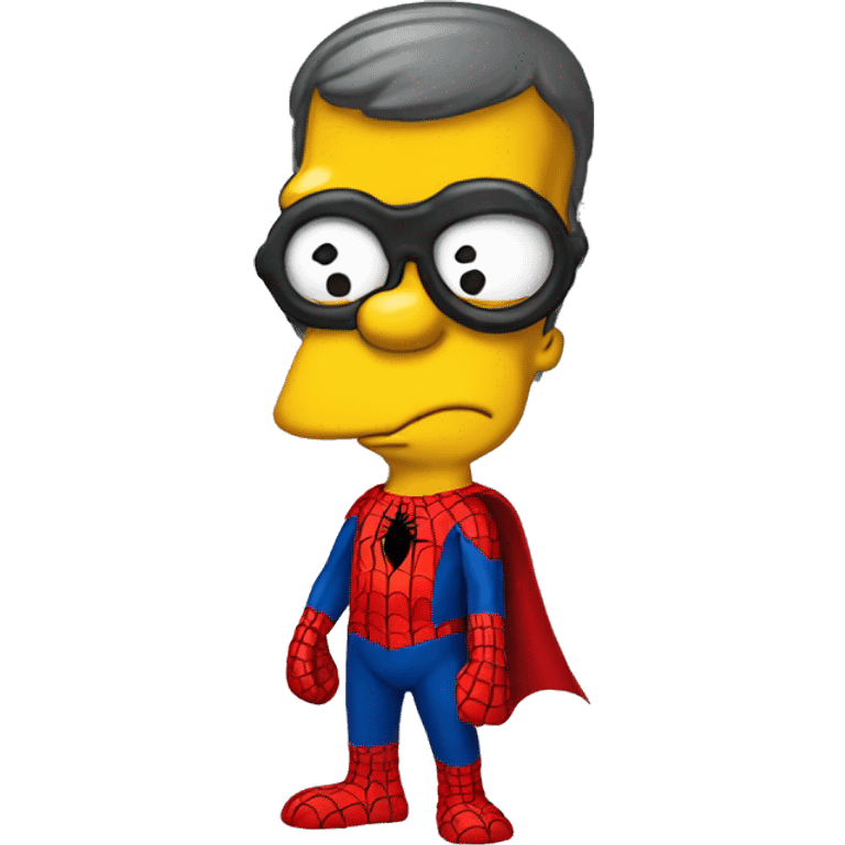 Homer Simpson wearing Spider-Man’s suit emoji