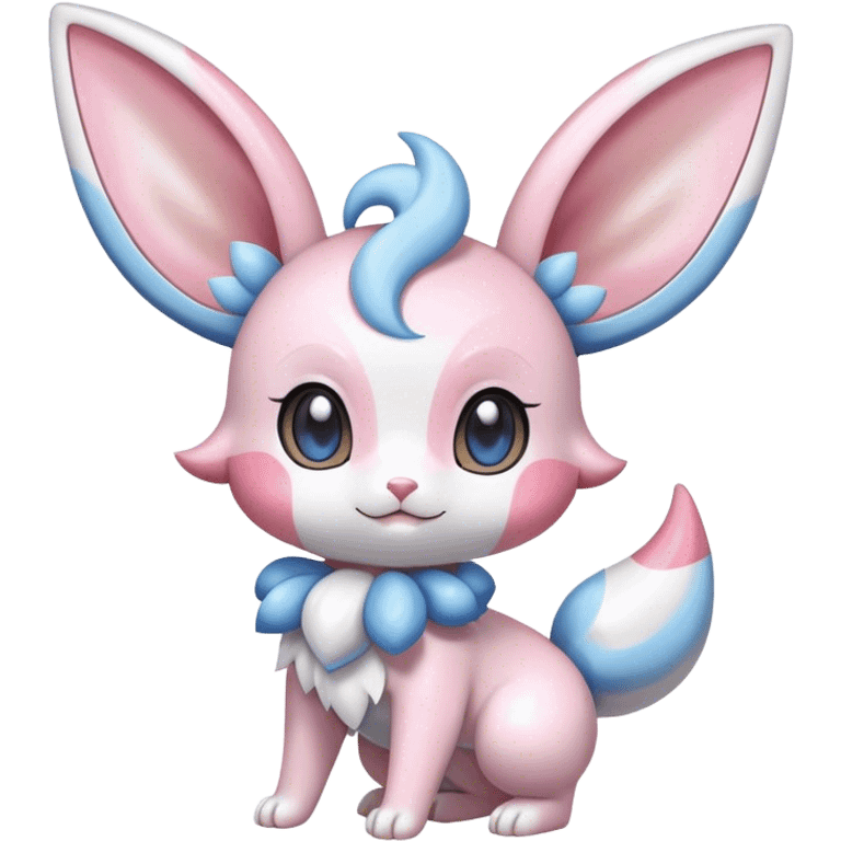 Shiny Cute Sylveon-Espurr-Minccino-hybrid emoji