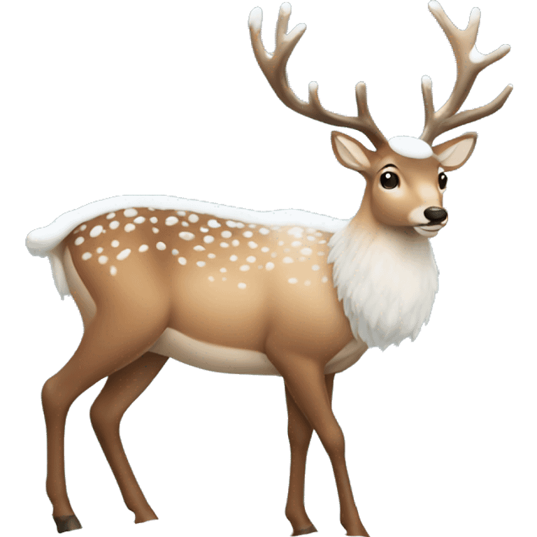 Winter deer emoji