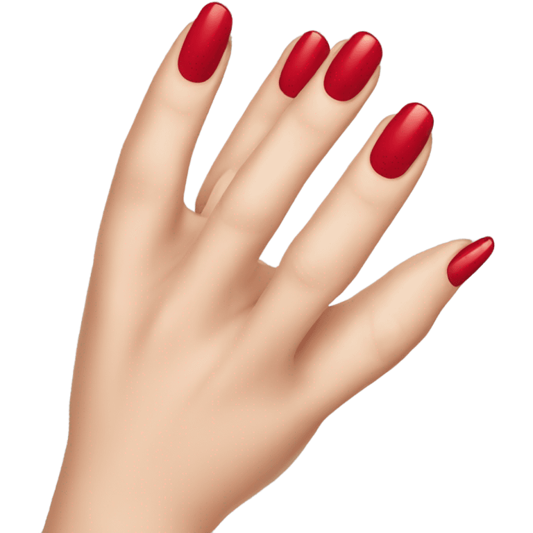 Nail Polish emoji with red nails  emoji