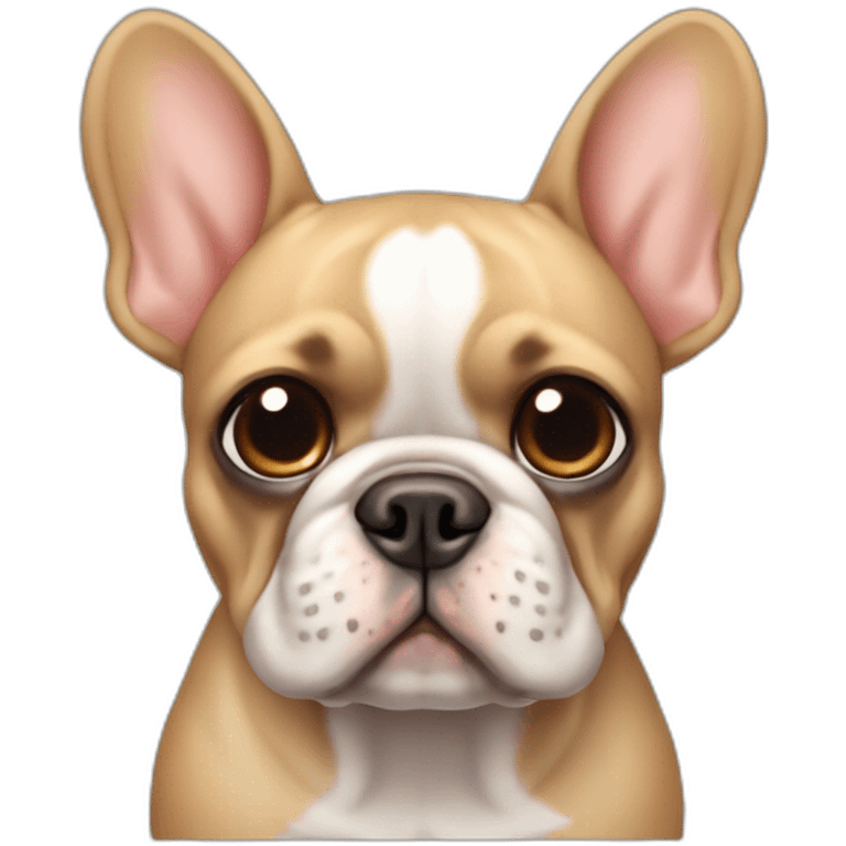 A little French bulldog with a tan type fur. Big pointy ears emoji