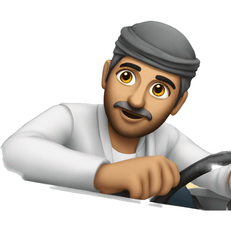 Arab man driving a plane emoji