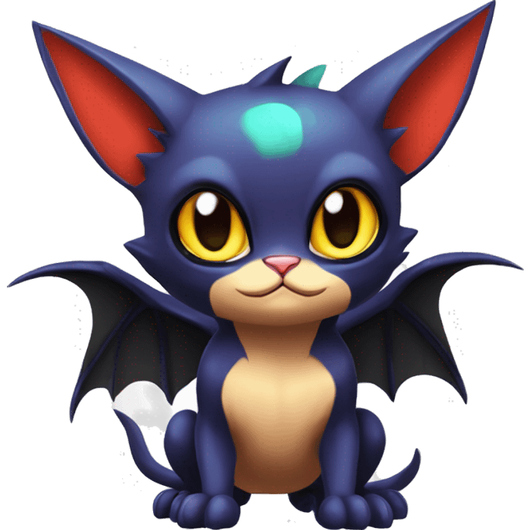 Cool Cute Edgy Chibi Bat-Cat-Noivern-Noibat-Litten-Pokémon-Fakémon-hybrid emoji