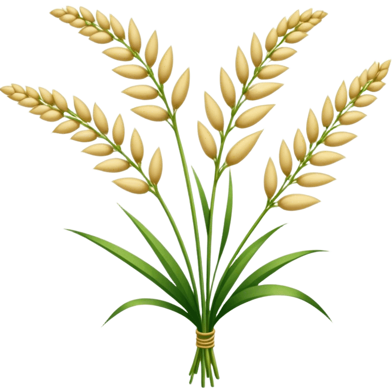 bouquet Saccharum Grass flower, stem, leaf emoji