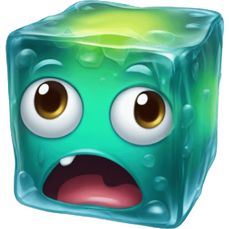 crying gelatinous cube emoji