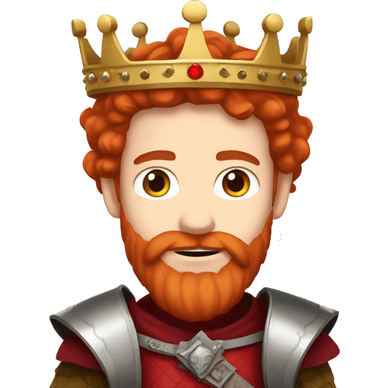 PRINCE WITH WHITE SKIN, RED HAIR, WITH A RED BEARD, WITH A PRINCE'S CROWN, WITH A PRINCE'S MEDIEVAL CLOTHING emoji