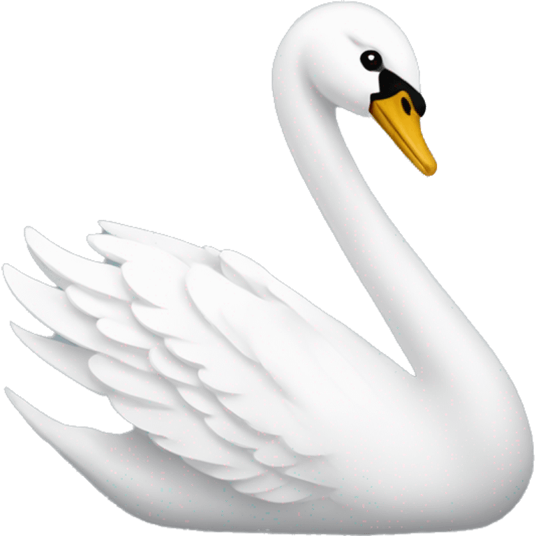 Swan emoji with facing the right side emoji