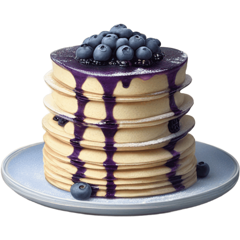 Blueberry Crepe cake emoji