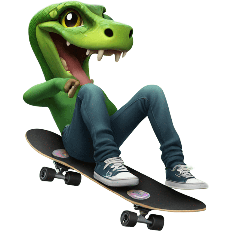 Snake on a skateboarder  emoji