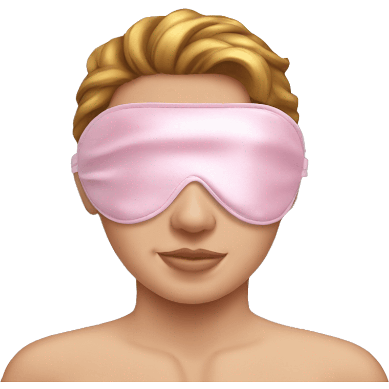 Light Pink Satin Sleep Mask emoji