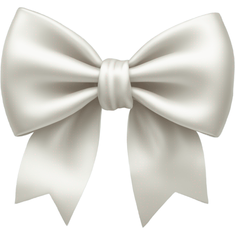 white satin bow emoji