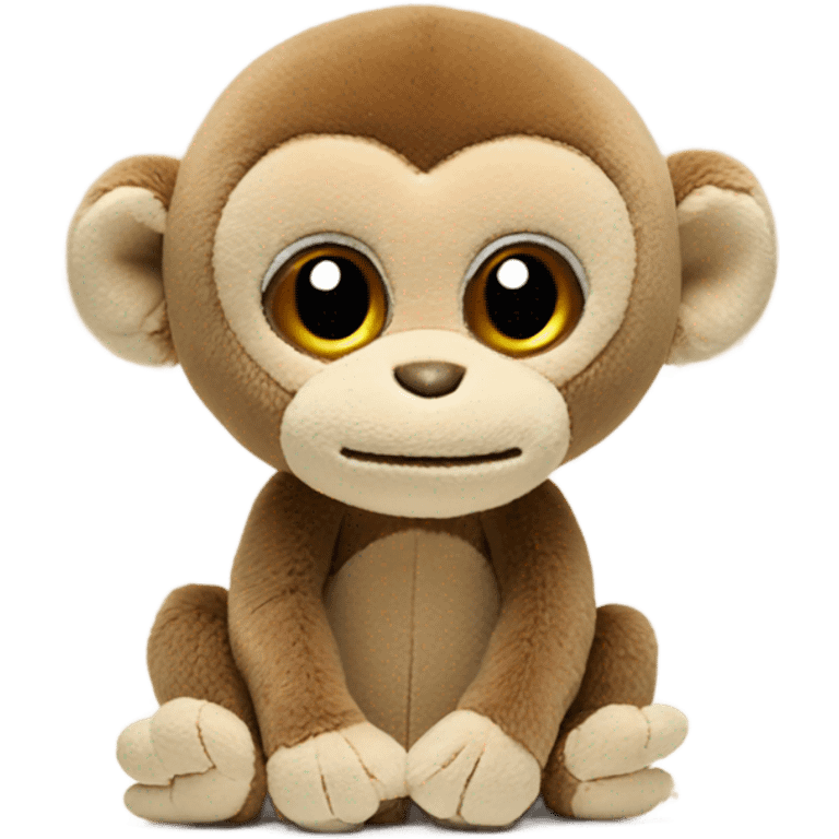 Light brown, baby monkey, jellycat stuffed animal emoji