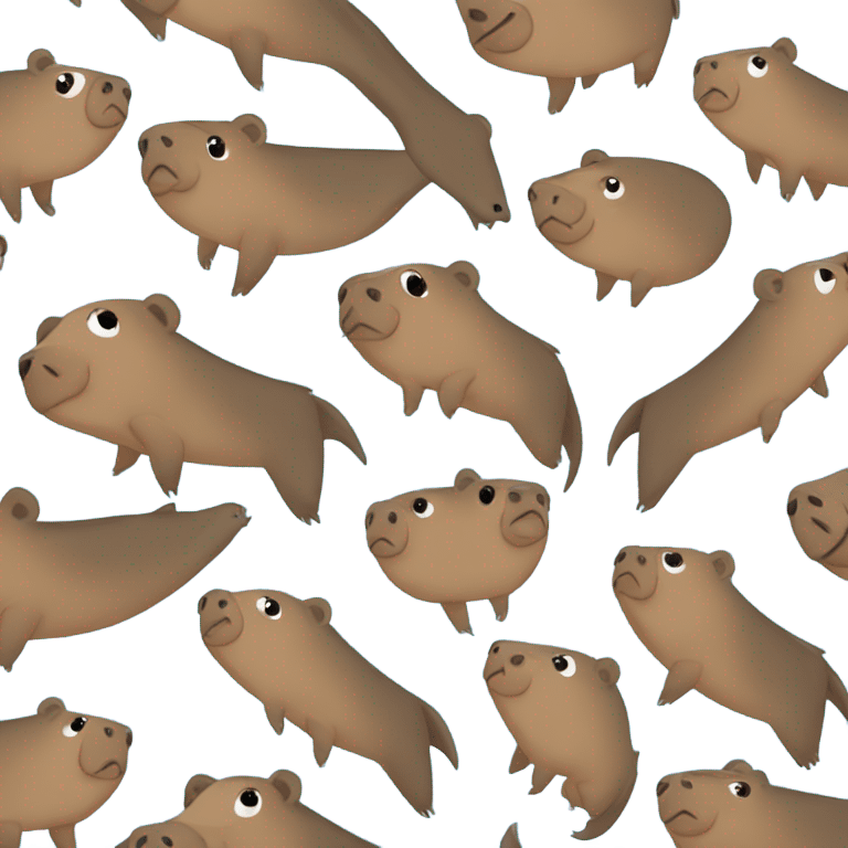 capybara in sharks top emoji