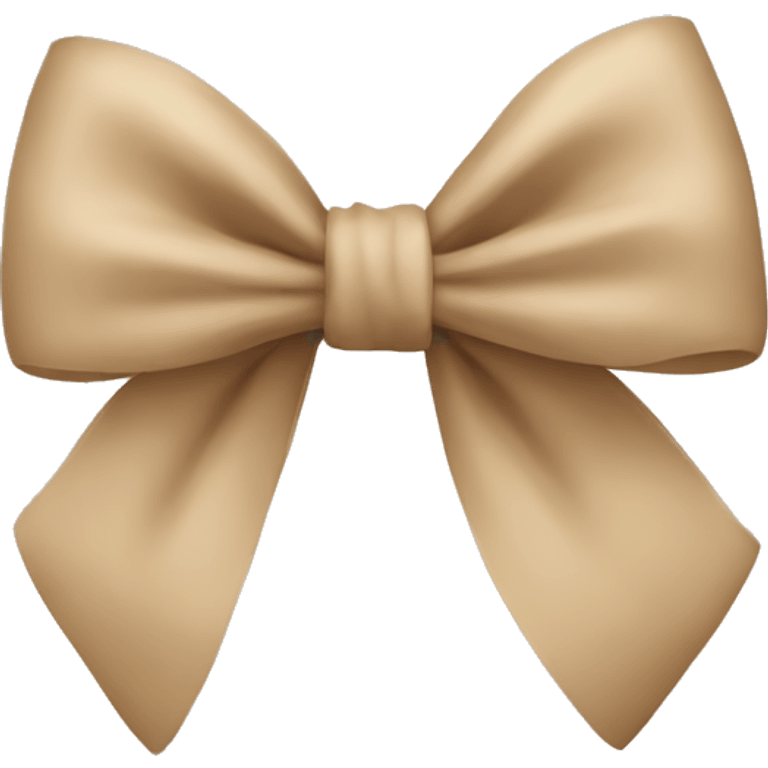 Beige bow emoji