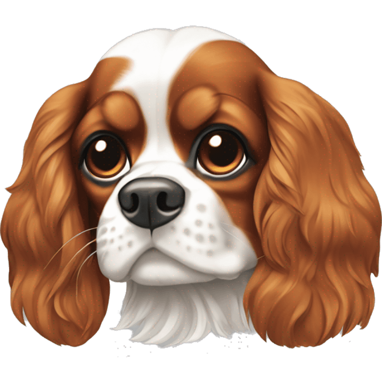 Dog Cavalier King Charles Spaniel tricolour emoji