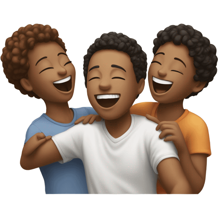 happy friends enjoying together emoji