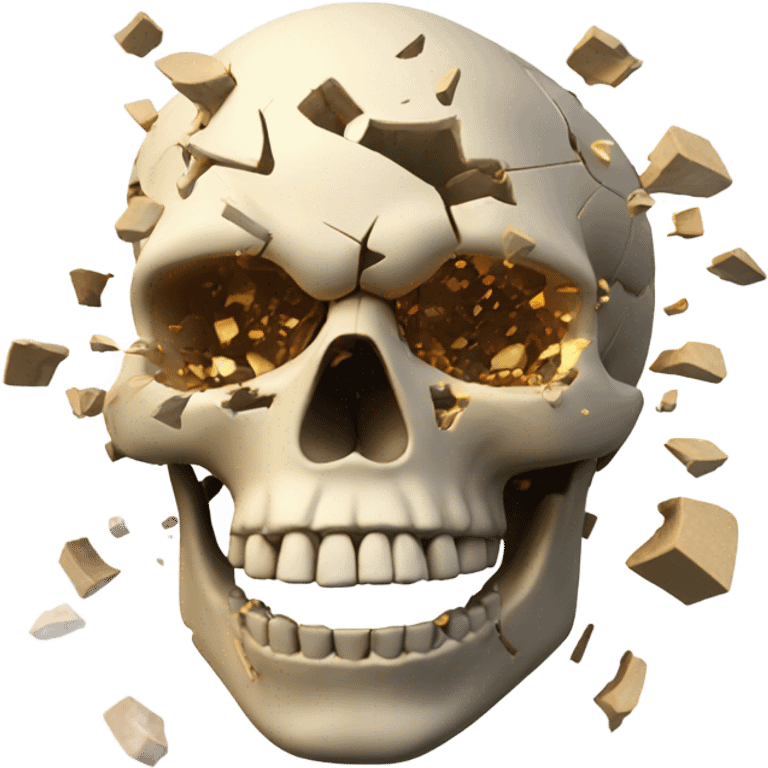 skull 3d exploding head emoji