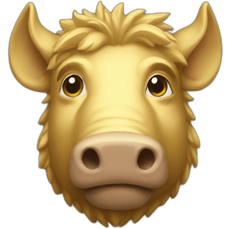 a golden boar emoji