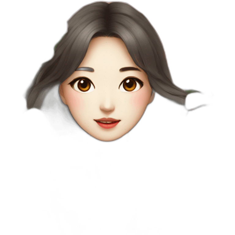 Hot Korean Girl flower emoji