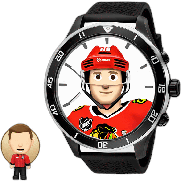 Jonathan Toews as a luxury wristwatch emoji