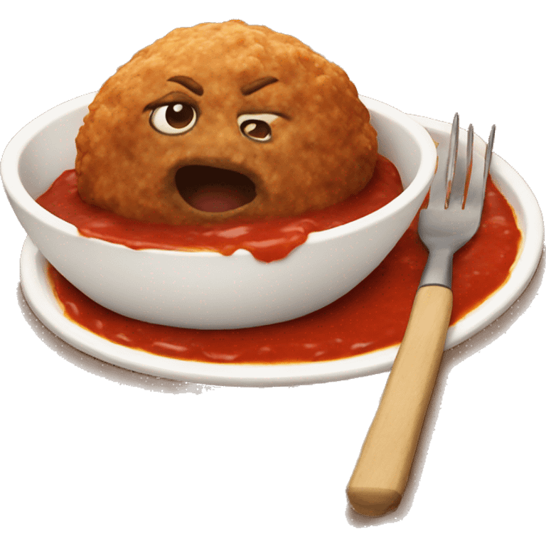 Meatball fried emoji