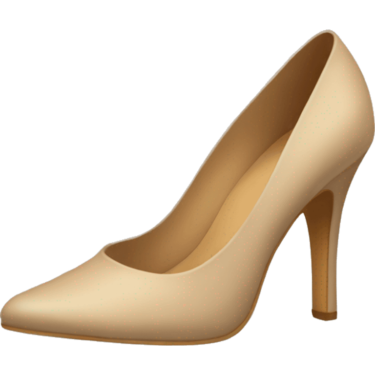 Beige asthetic high heel  emoji