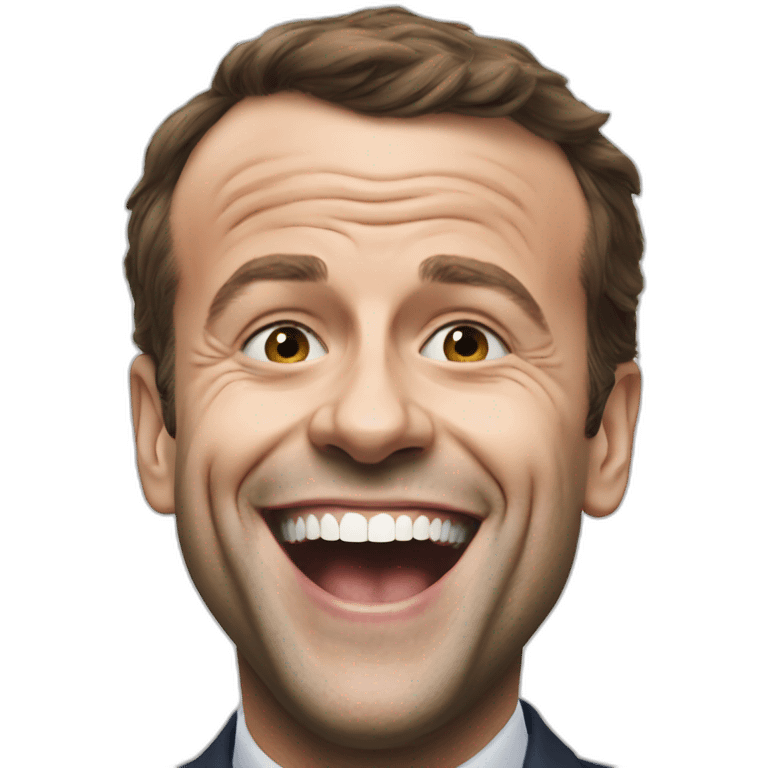 Macron laughs emoji