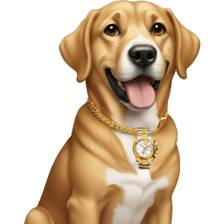 Dog with Rolex  emoji