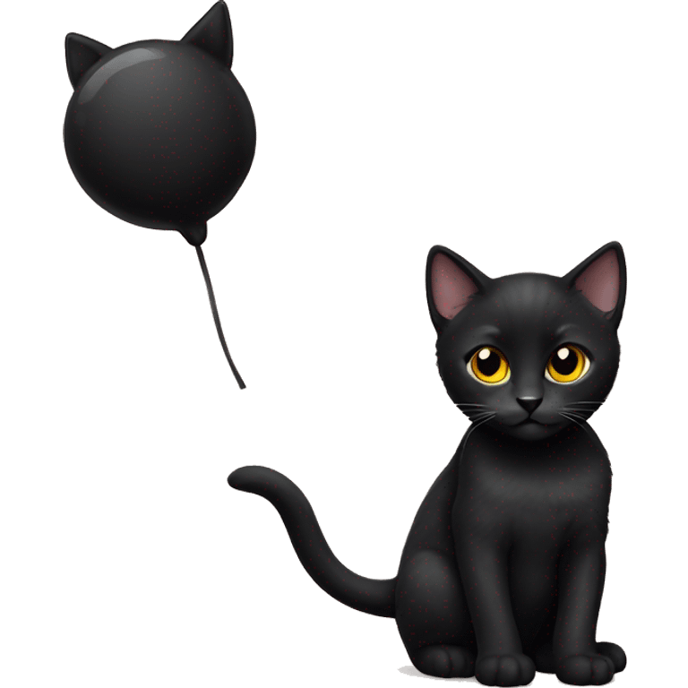 Black kitten is Halloween costume emoji