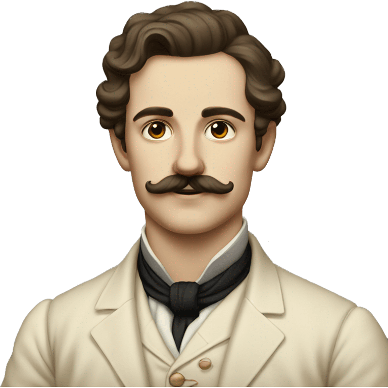 19th century young man with moustache emoji