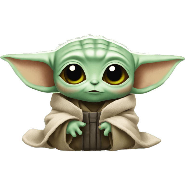 Baby yoda with anime animation  emoji