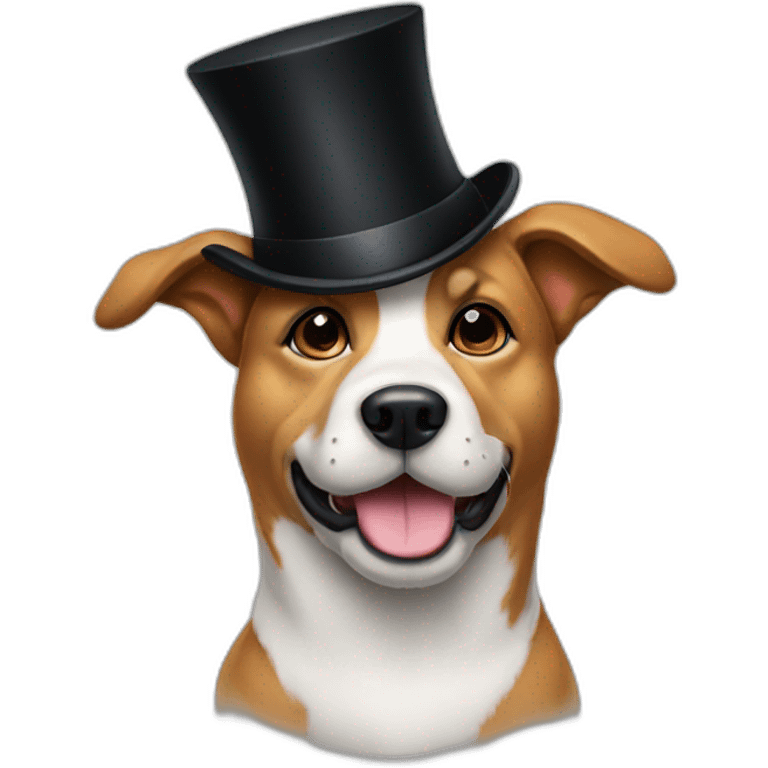 dog in top hat emoji