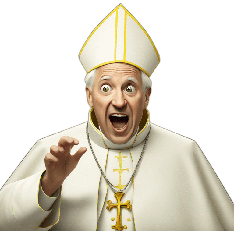 The Screaming yellow pope  emoji