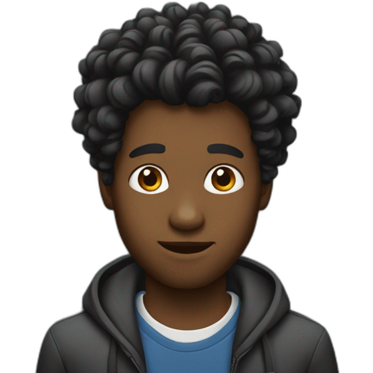 black men with twist hair emoji